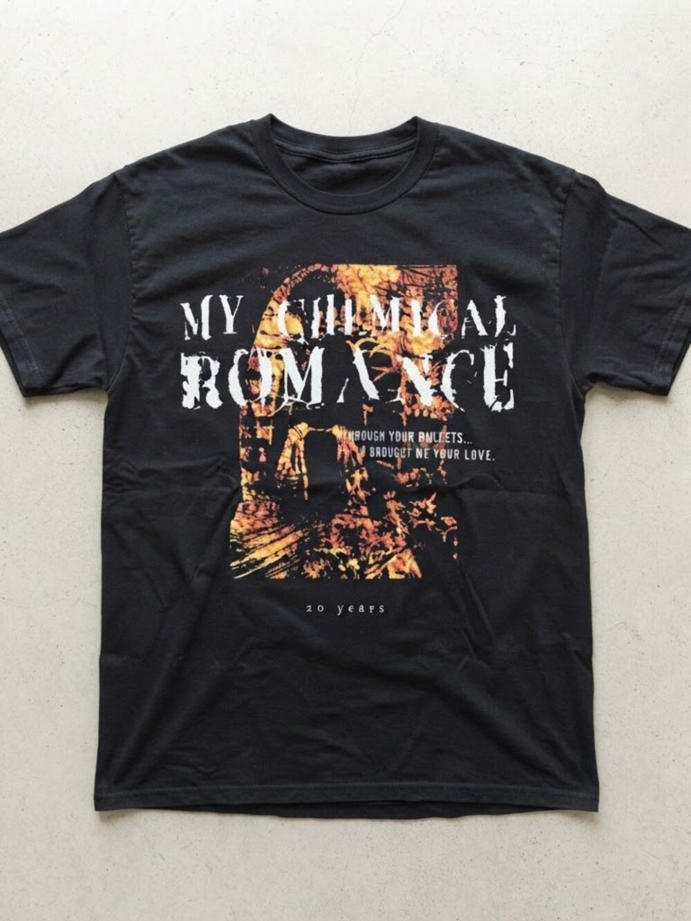 My Chemical Romance 20 Years Bullets Black T-Shirt S-4XL